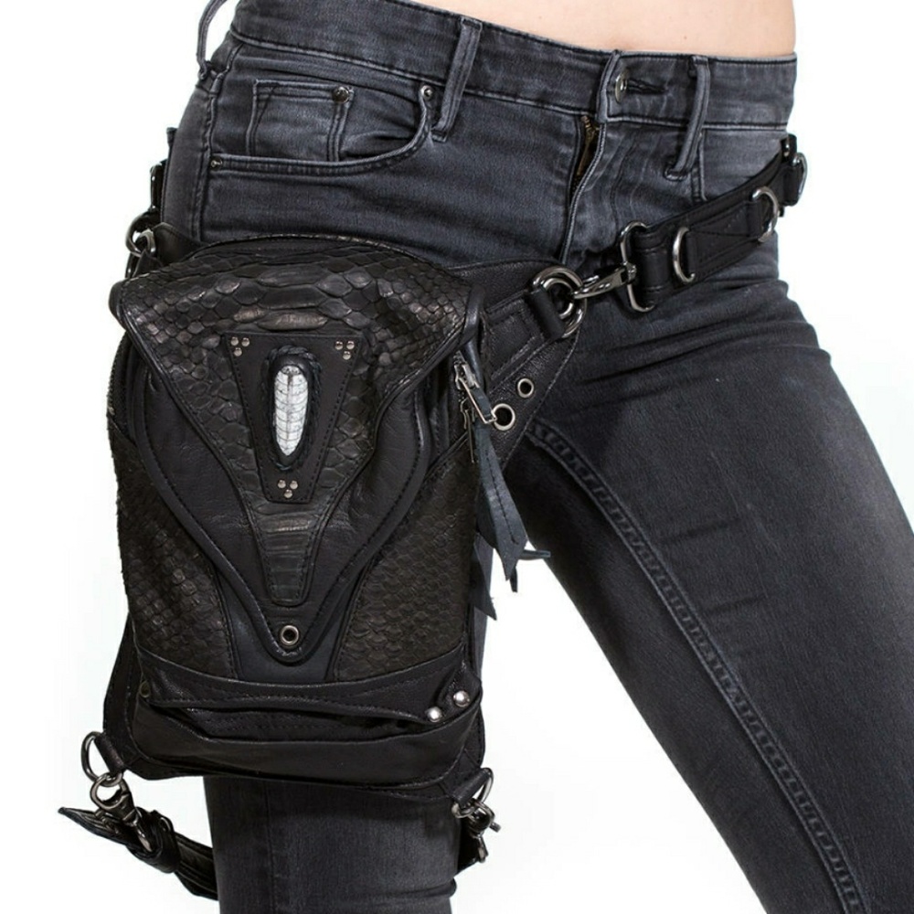 *SOLD* Jungle Tribe 'Predator' - leather hip bag - Picture 1 of 7